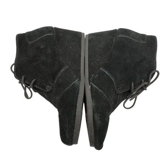 TOMS Black Suede Desert Wedge Ankle Booties Size 9 Women's - Picture 5 of 8